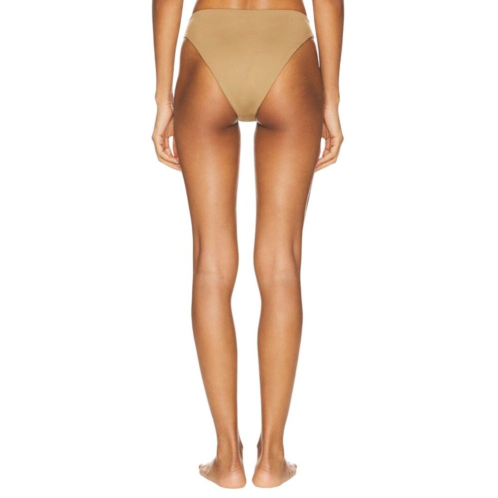 Anemos High Cut Mid-Waist Bikini Bottom in Sandstone XLarge New Womens Swimsuit - Picture 3 of 7
